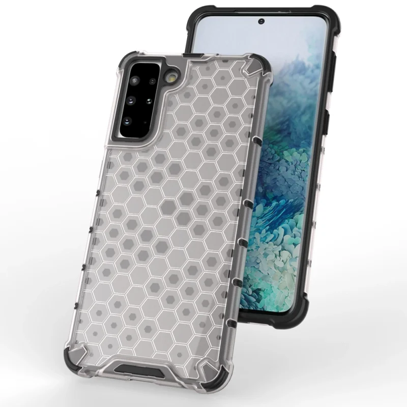 Honeycomb etui pancerny pokrowiec z żelową ramką Samsung Galaxy S21+ 5G (S21 Plus 5G) czarny - obrazek 7