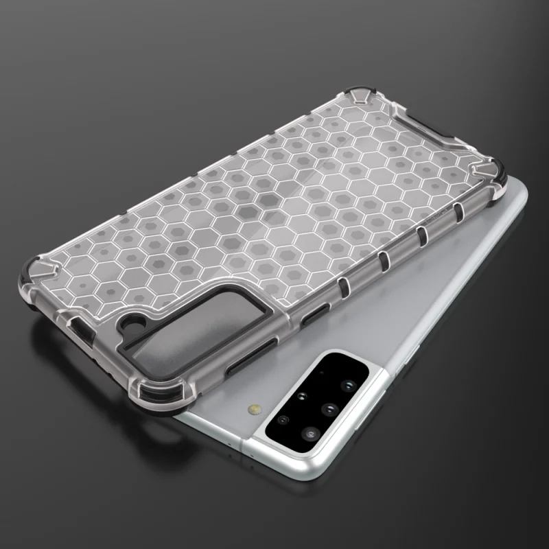 Honeycomb etui pancerny pokrowiec z żelową ramką Samsung Galaxy S21+ 5G (S21 Plus 5G) czarny - obrazek 8