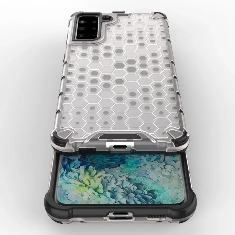 Honeycomb etui pancerny pokrowiec z żelową ramką Samsung Galaxy S21+ 5G (S21 Plus 5G) czarny - obrazek 9