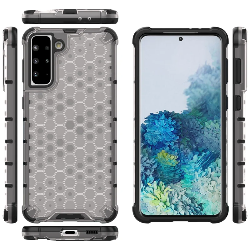 Honeycomb etui pancerny pokrowiec z żelową ramką Samsung Galaxy S21+ 5G (S21 Plus 5G) przezroczysty - obrazek 12