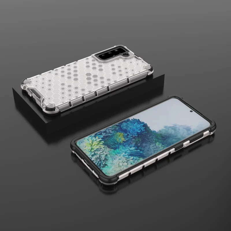 Honeycomb etui pancerny pokrowiec z żelową ramką Samsung Galaxy S21+ 5G (S21 Plus 5G) przezroczysty - obrazek 13