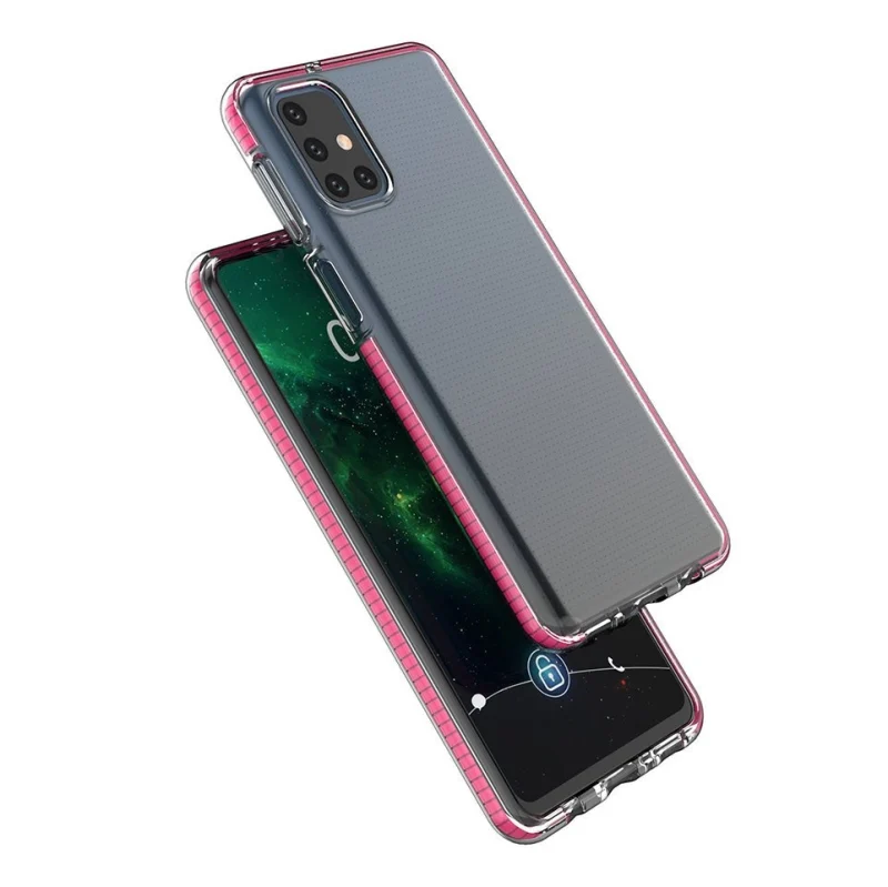 Spring Case pokrowiec żelowe etui z kolorową ramką do Samsung Galaxy M51 czarny - obrazek 2