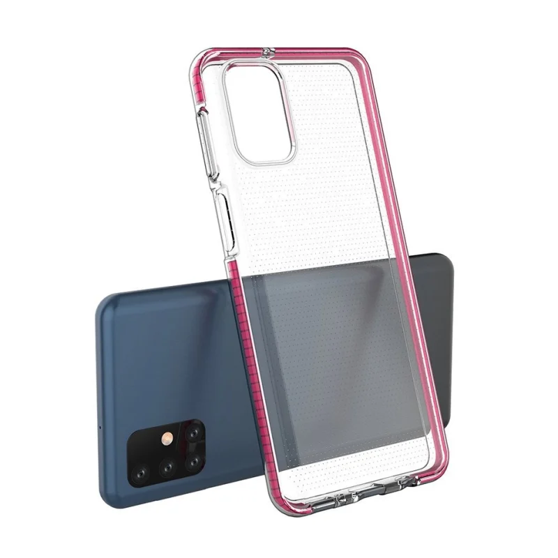 Spring Case pokrowiec żelowe etui z kolorową ramką do Samsung Galaxy M51 czarny - obrazek 4