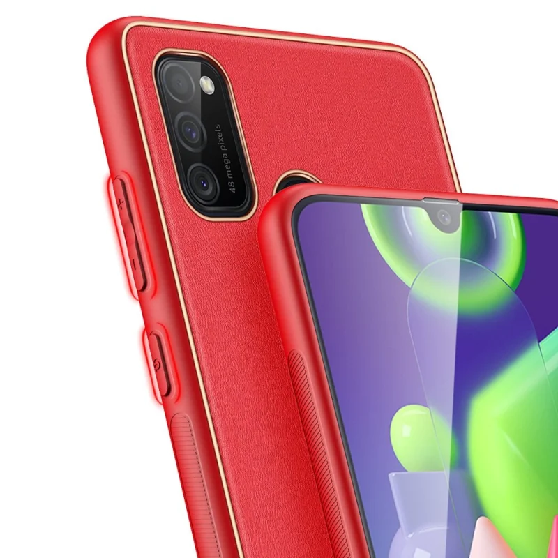 Dux Ducis Yolo eleganckie etui pokrowiec ze skóry ekologicznej Samsung Galaxy M30s czerwony - obrazek 7