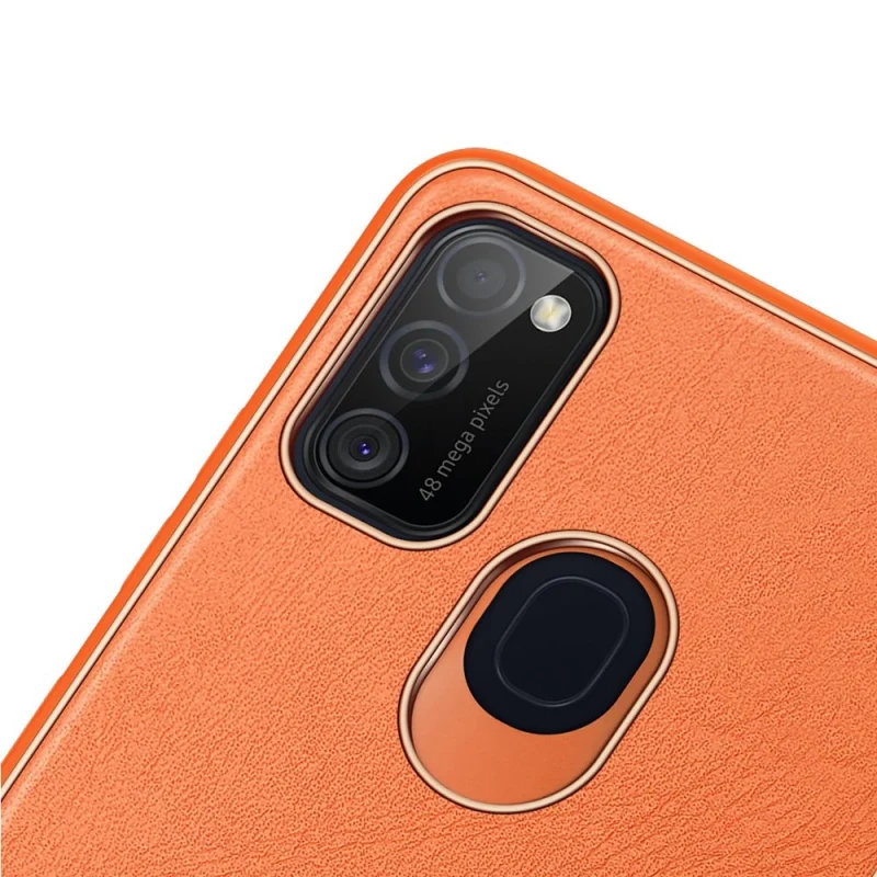 Dux Ducis Yolo eleganckie etui pokrowiec ze skóry ekologicznej Samsung Galaxy M30s pomarańczowy - obrazek 6