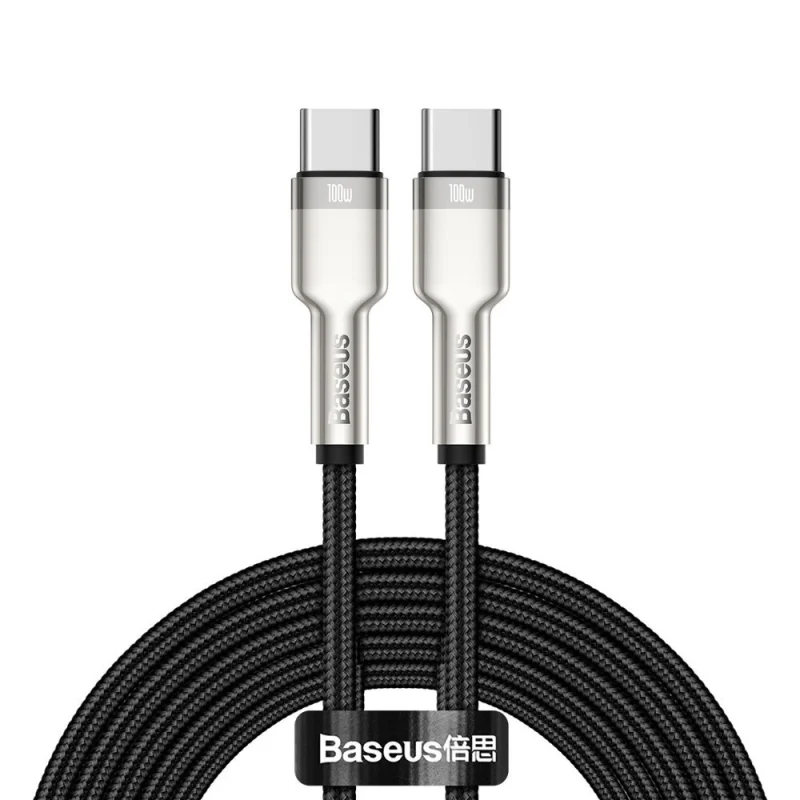 Kabel Baseus Cafule Series Metal Data USB-C / USB-C PD QC SCP 100W 5A 2 m - czarny