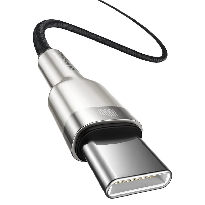 Kabel Baseus Cafule Series Metal Data USB-C / USB-C PD QC SCP 100W 5A 2 m - czarny - obrazek 2