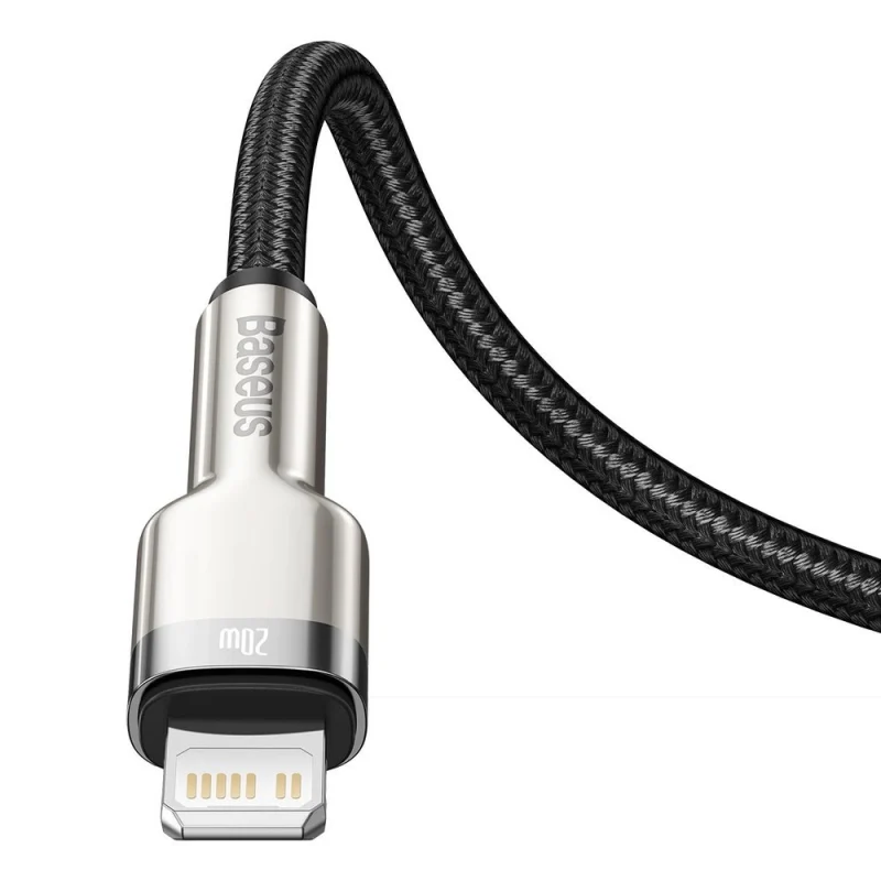 Kabel Baseus Cafule Series Metal Data USB-C / Lightning 20W PD 1 m - czarny - obrazek 7