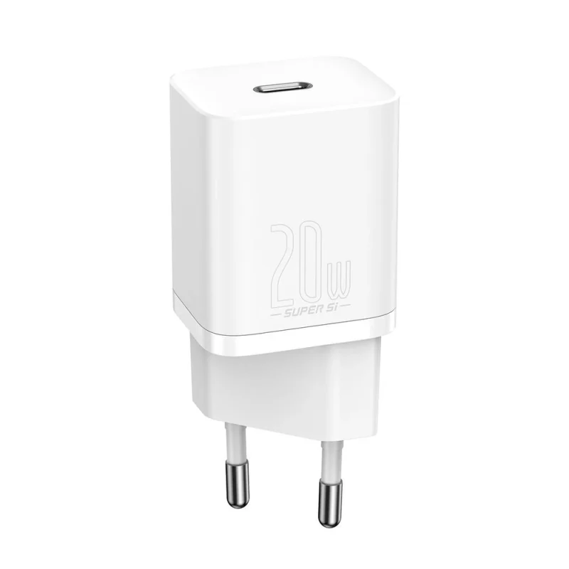 Baseus Super Si 1C szybka ładowarka USB Typ C 20W Power Delivery + kabel USB Typ C - Lightning 1m biały (TZCCSUP-B02) - obrazek 5