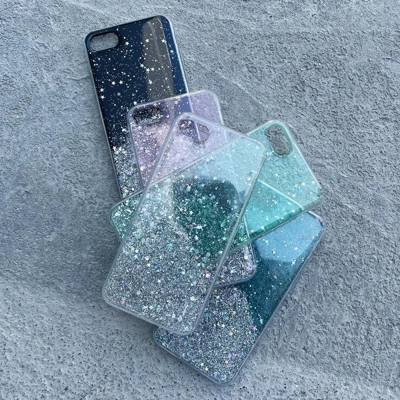 Wozinsky Star Glitter błyszczące etui pokrowiec z brokatem Samsung Galaxy S21+ 5G (S21 Plus 5G) czarny - obrazek 2