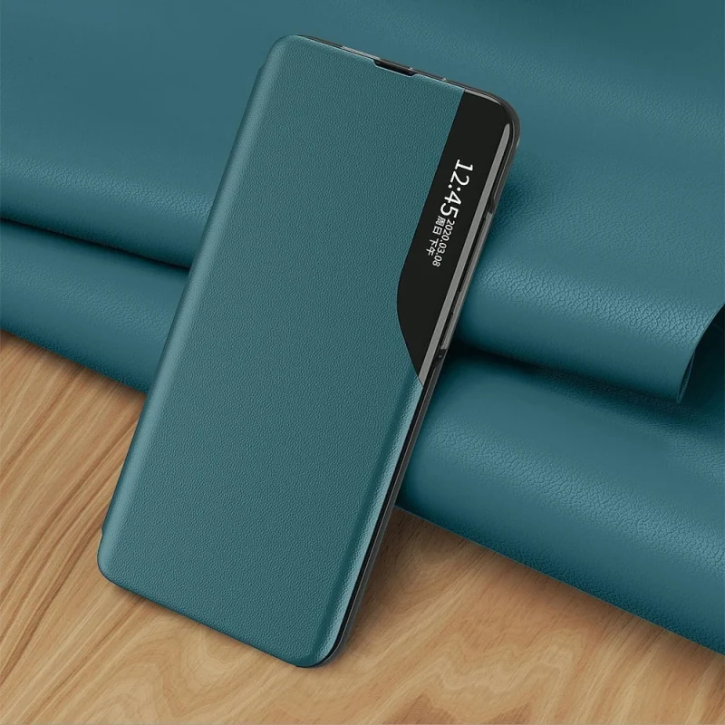 Eco Leather View Case elegancki futerał etui z klapką i funkcją podstawki Samsung Galaxy S21+ 5G (S21 Plus 5G) pomarańczowy - obrazek 8