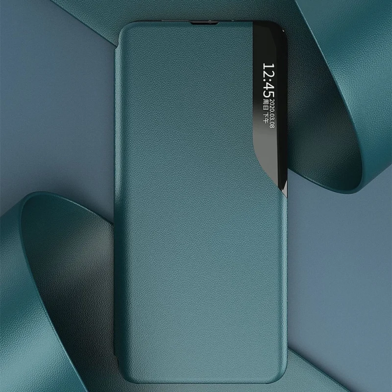 Eco Leather View Case elegancki futerał etui z klapką i funkcją podstawki Xiaomi Poco M3 / Xiaomi Redmi 9T czarny - obrazek 5