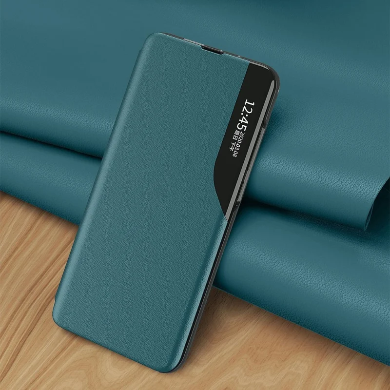 Eco Leather View Case elegancki futerał etui z klapką i funkcją podstawki Xiaomi Poco M3 / Xiaomi Redmi 9T czarny - obrazek 7