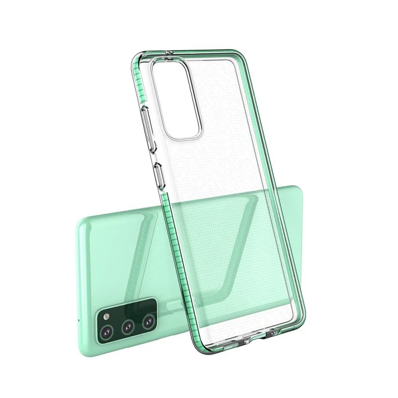 Spring Case pokrowiec żelowe etui z kolorową ramką do Samsung Galaxy S21 5G żółty - obrazek 4