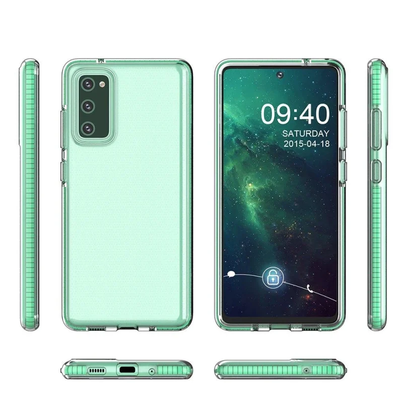 Spring Case pokrowiec żelowe etui z kolorową ramką do Samsung Galaxy S21+ 5G (S21 Plus 5G) żółty - obrazek 2