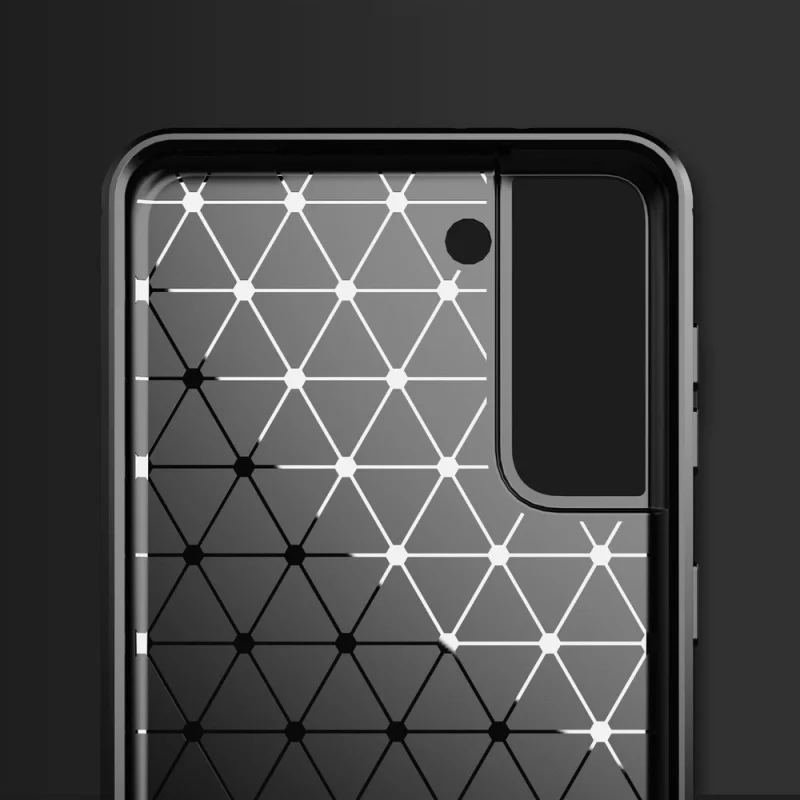 Carbon Case elastyczne etui pokrowiec Samsung Galaxy S21+ 5G (S21 Plus 5G) czarny - obrazek 2