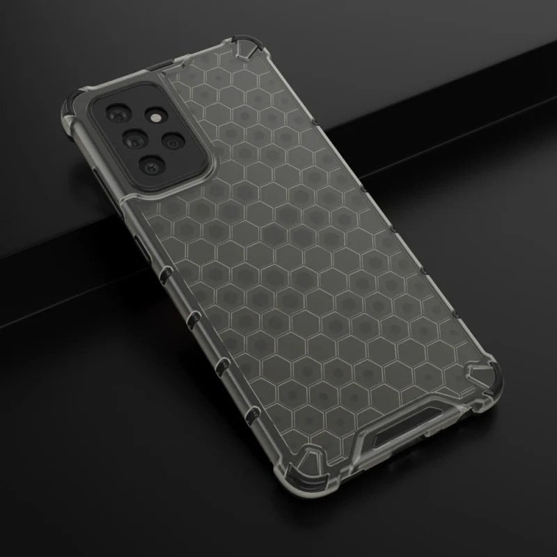 Honeycomb etui pancerny pokrowiec z żelową ramką Samsung Galaxy A72 4G czarny - obrazek 14