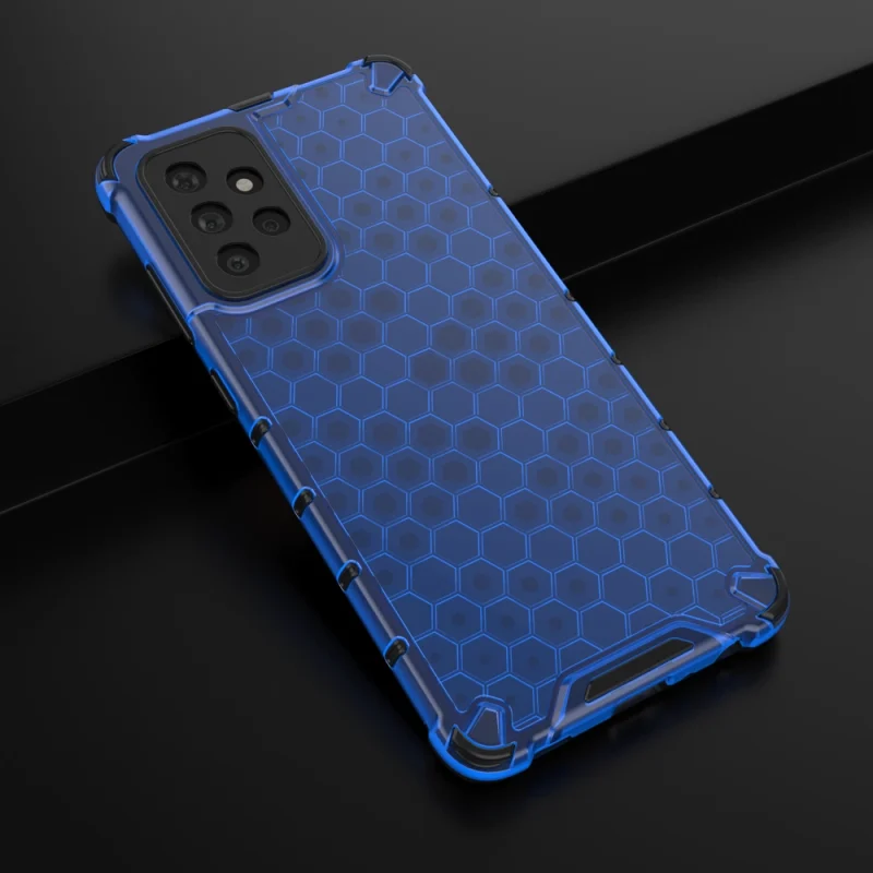 Honeycomb etui pancerny pokrowiec z żelową ramką Samsung Galaxy A72 4G niebieski - obrazek 14