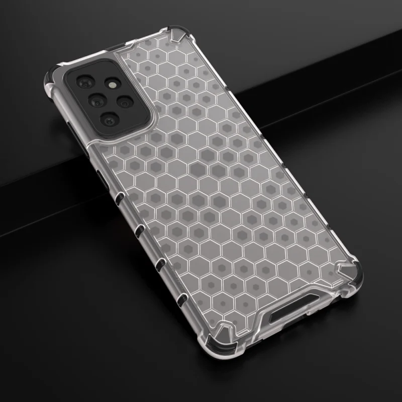 Honeycomb etui pancerny pokrowiec z żelową ramką Samsung Galaxy A72 4G przezroczysty - obrazek 14