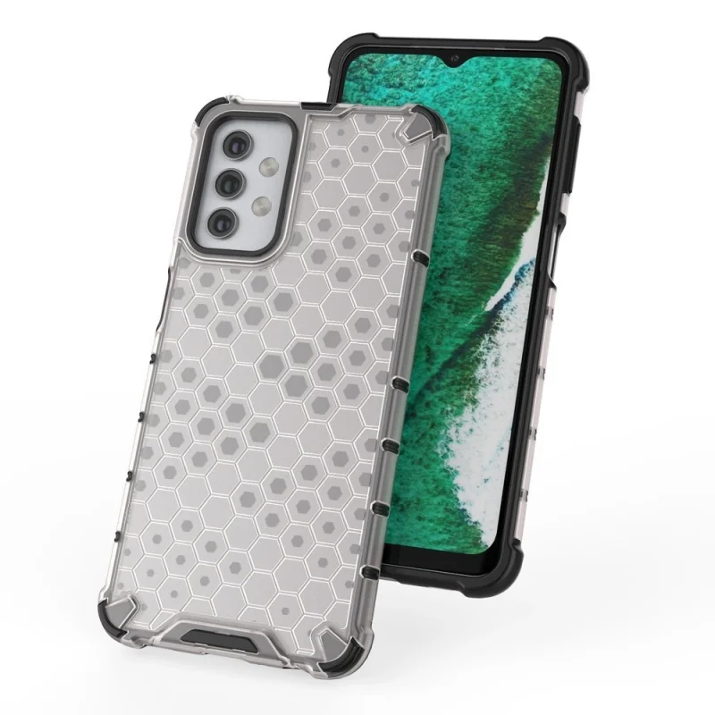 Honeycomb etui pancerny pokrowiec z żelową ramką Samsung Galaxy A32 5G zielony - obrazek 10