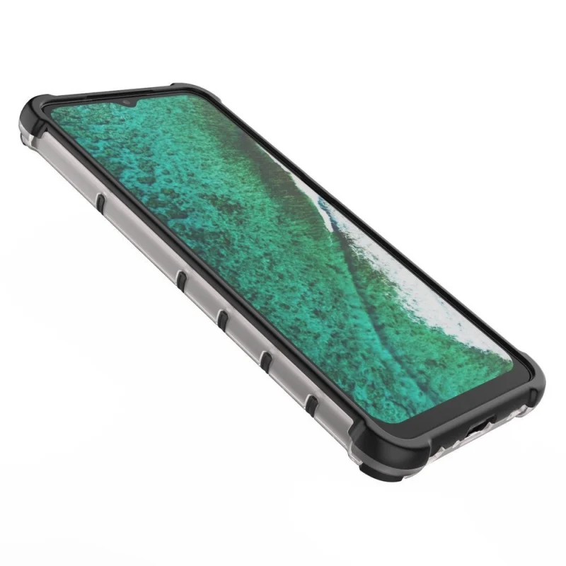 Honeycomb etui pancerny pokrowiec z żelową ramką Samsung Galaxy A32 5G zielony - obrazek 13