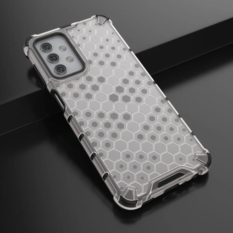 Honeycomb etui pancerny pokrowiec z żelową ramką Samsung Galaxy A32 5G przezroczysty - obrazek 4