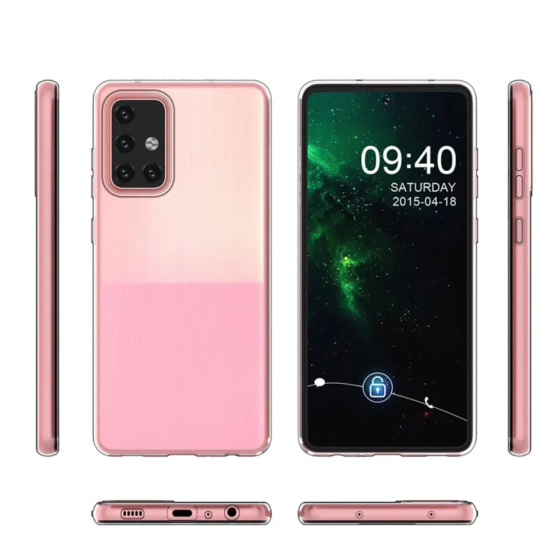 Żelowy pokrowiec etui Ultra Clear 0.5mm Samsung Galaxy A72 4G przezroczysty - obrazek 4