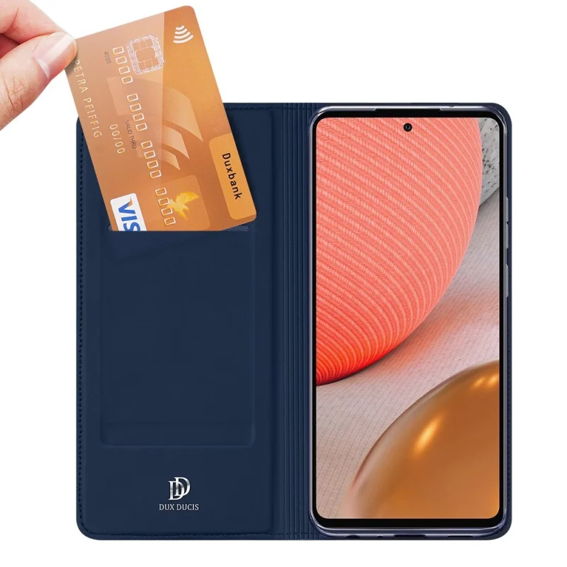 DUX DUCIS Skin Pro kabura etui pokrowiec z klapką Samsung Galaxy A72 4G niebieski - obrazek 8