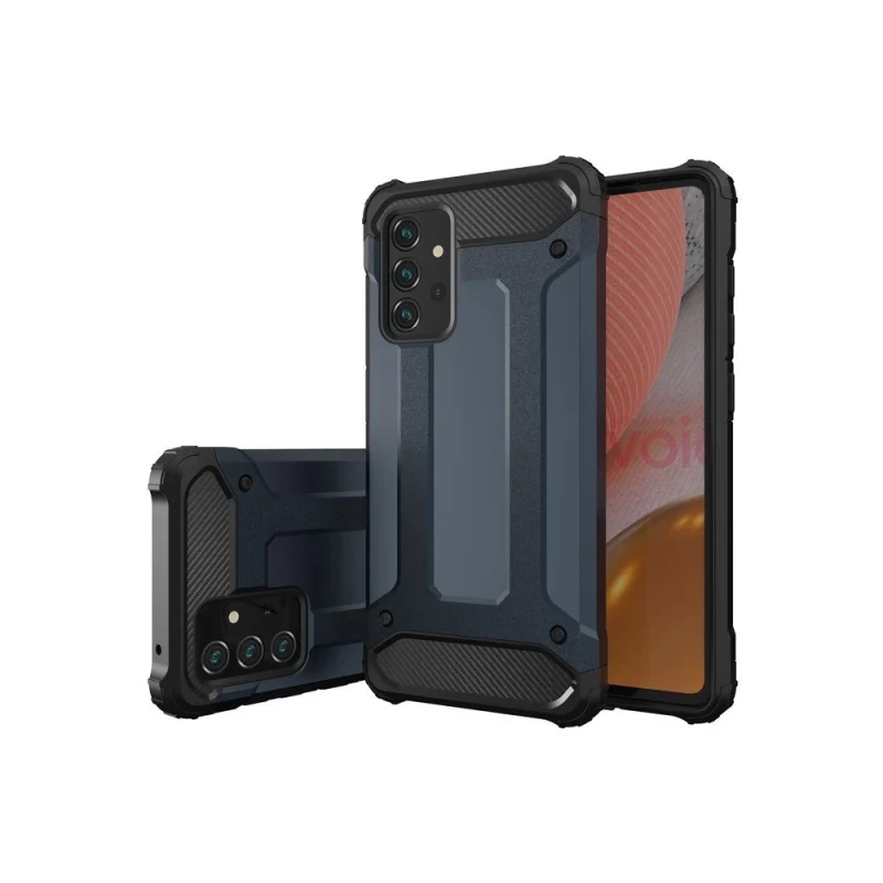 Hybrid Armor pancerne hybrydowe etui pokrowiec Samsung Galaxy A72 4G srebrny - obrazek 2