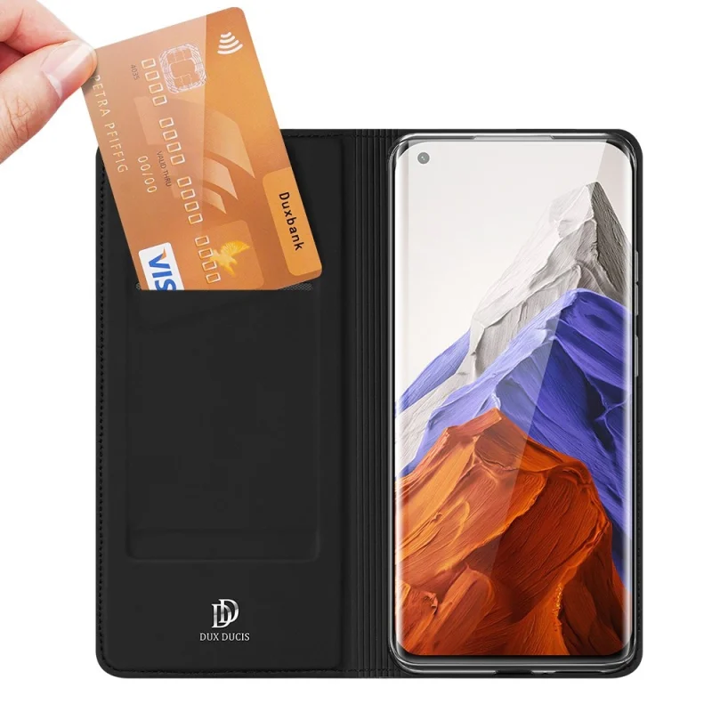 DUX DUCIS Skin Pro kabura etui pokrowiec z klapką Xiaomi Mi 11 Pro czarny - obrazek 2