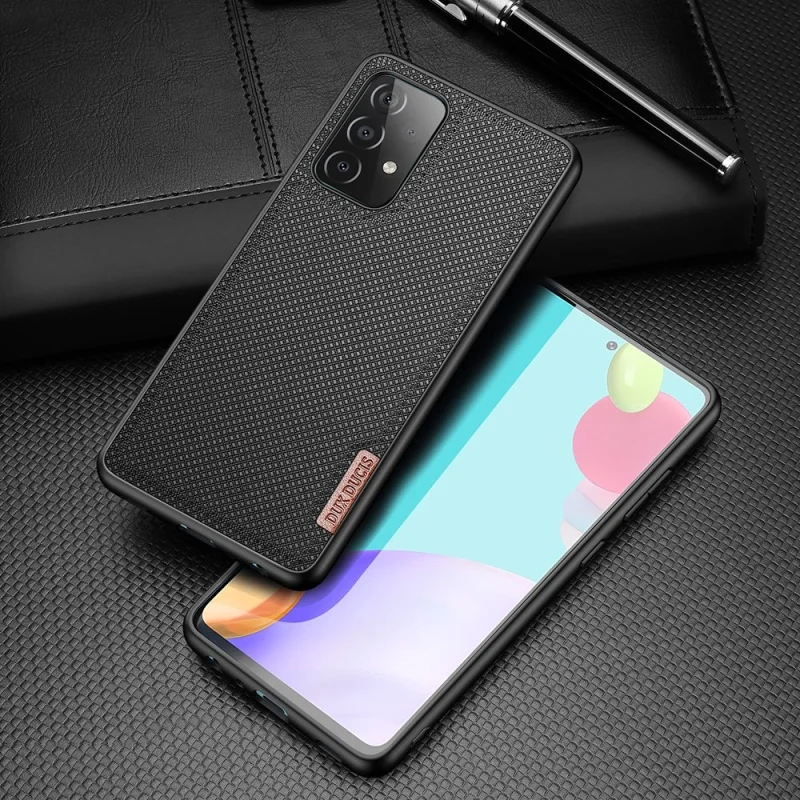 Dux Ducis Fino etui pokrowiec pokryty nylonowym materiałem Samsung Galaxy A72 4G czarny - obrazek 2