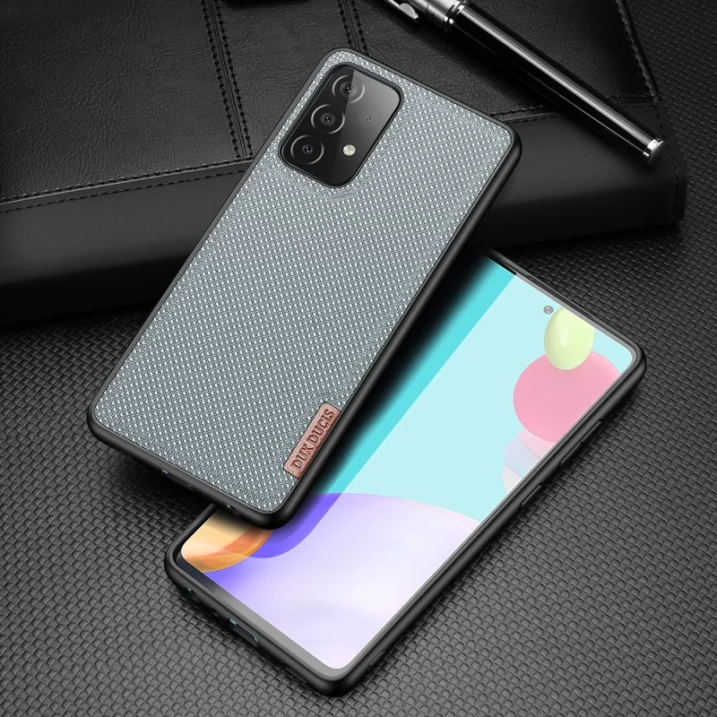 Dux Ducis Fino etui pokrowiec pokryty nylonowym materiałem Samsung Galaxy A72 4G szary - obrazek 2