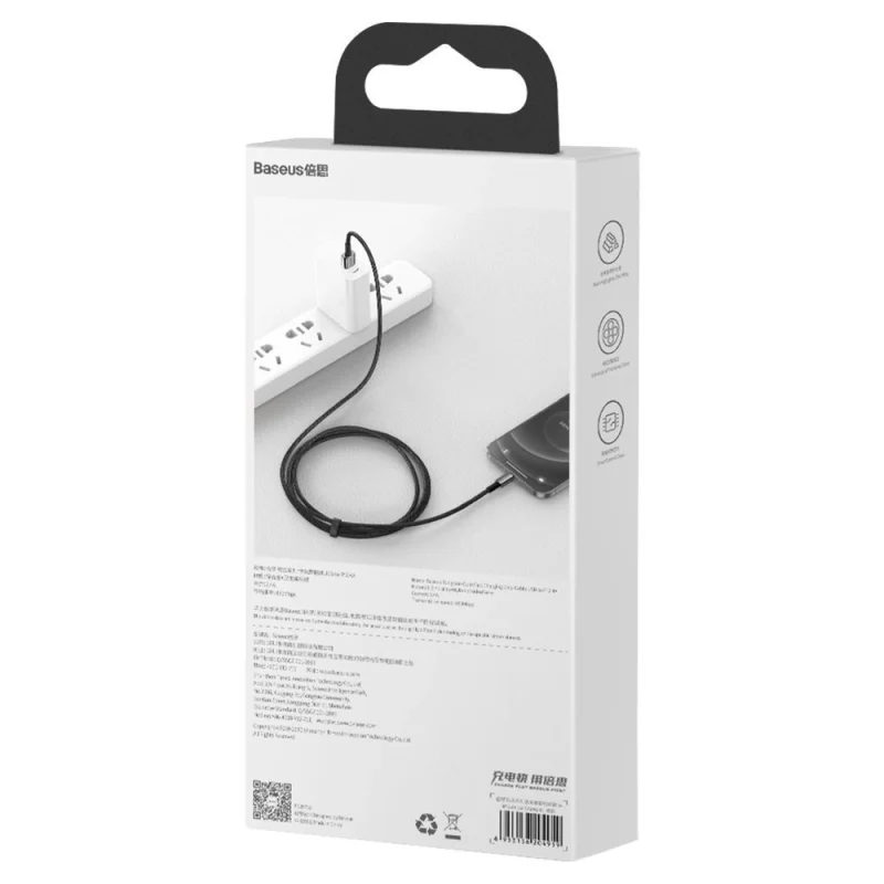 Baseus Tungsten kabel USB - Lightning 2,4 A 2 m czarny (CALWJ-A01) - obrazek 6