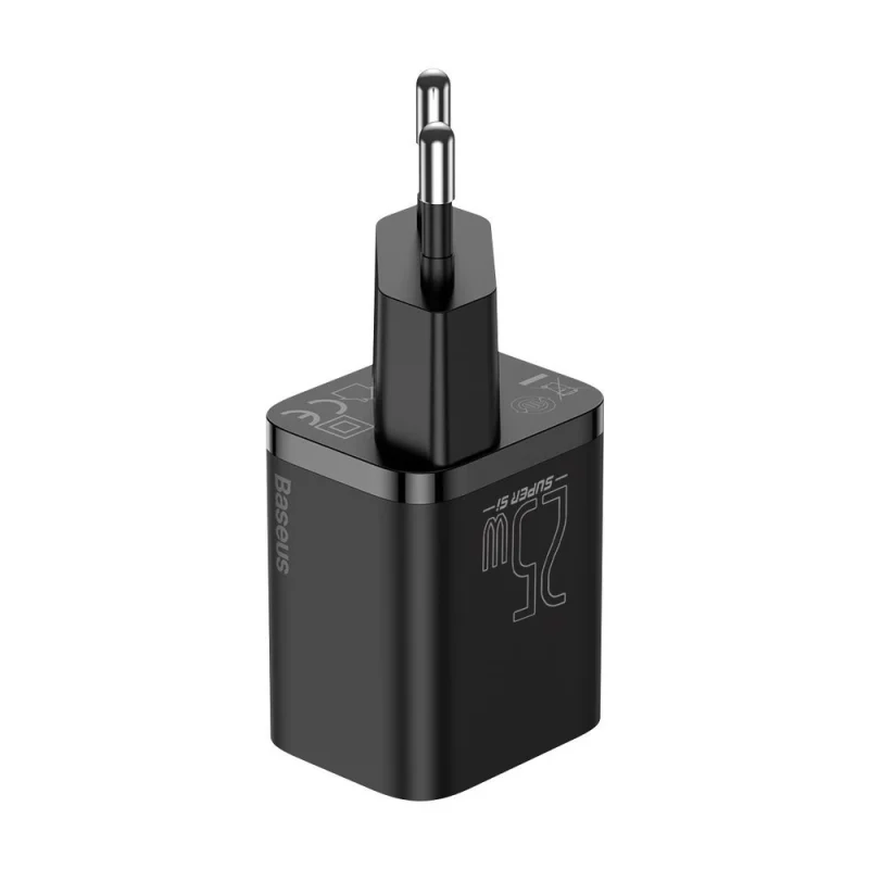 Baseus Super Si szybka ładowarka sieciowa Quick Charge 3.0 Power Delivery 25W 3A + Kabel USB Typ C - USB Typ C 3A 1m czarny (TZCCSUP-L01) - obrazek 3