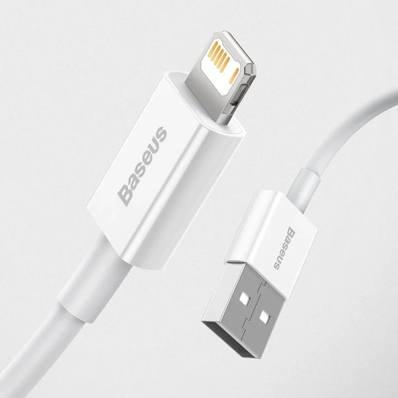 Baseus Superior kabel USB - Lightning 2,4A 0,25 m Biały (CALYS-02) - obrazek 12