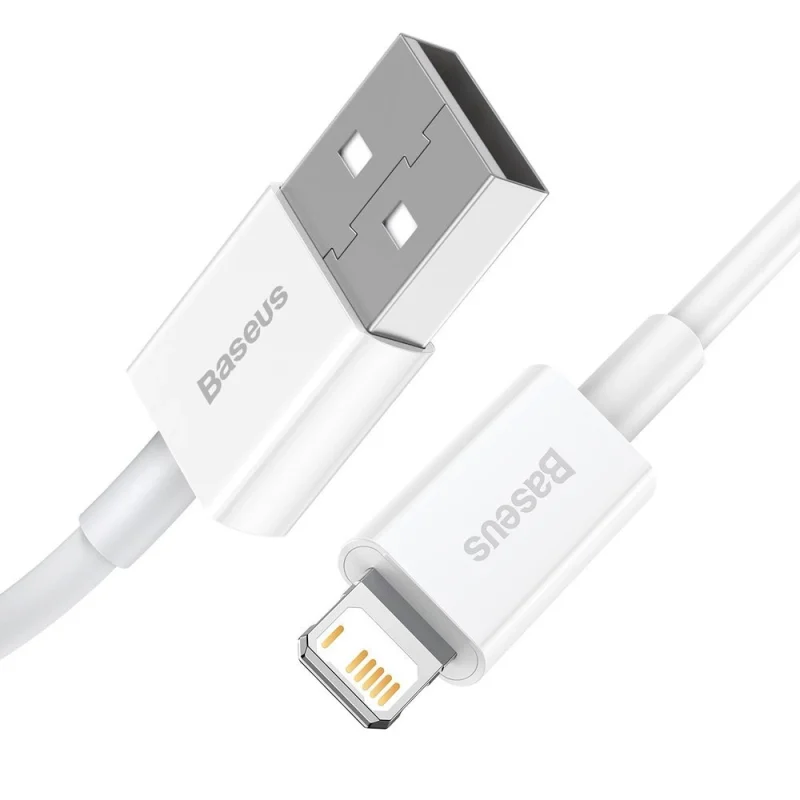 Baseus Superior kabel USB - Lightning 2,4A 0,25 m Biały (CALYS-02) - obrazek 2