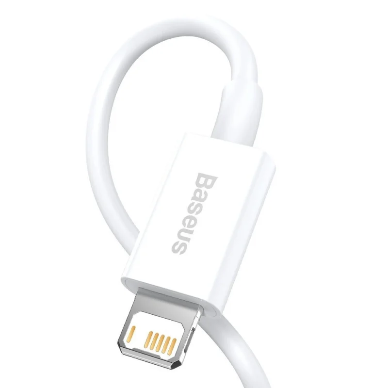 Baseus Superior kabel USB - Lightning 2,4A 0,25 m Biały (CALYS-02) - obrazek 3