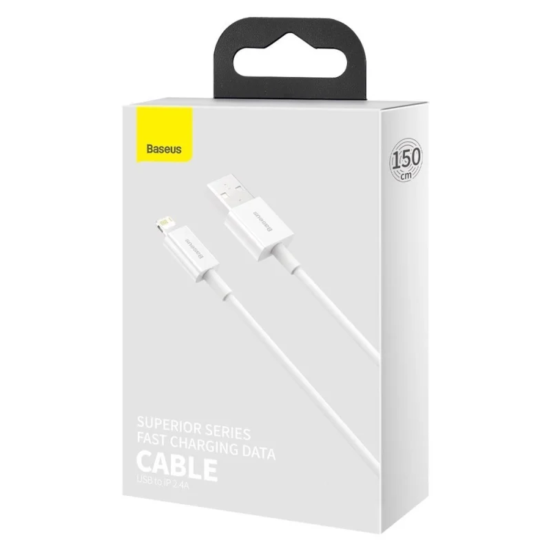 Baseus Superior kabel USB - Lightning 2,4A 1,5 m Biały (CALYS-B02) - obrazek 5