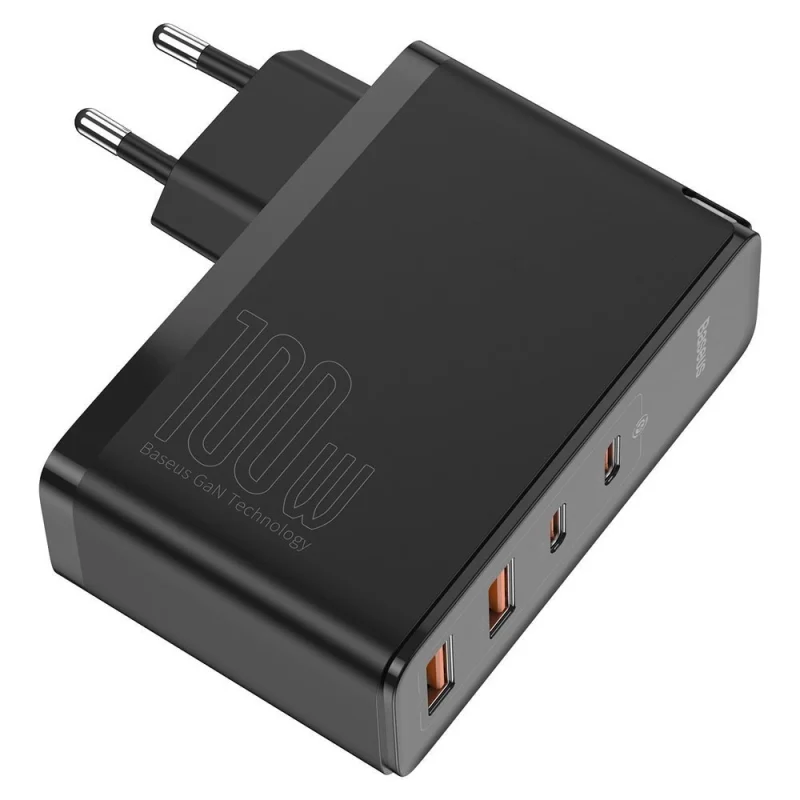 Baseus GaN2 Pro szybka ładowarka sieciowa 100W USB / USB Typ C Quick Charge 4+ Power Delivery czarny (CCGAN2P-L01) - obrazek 7