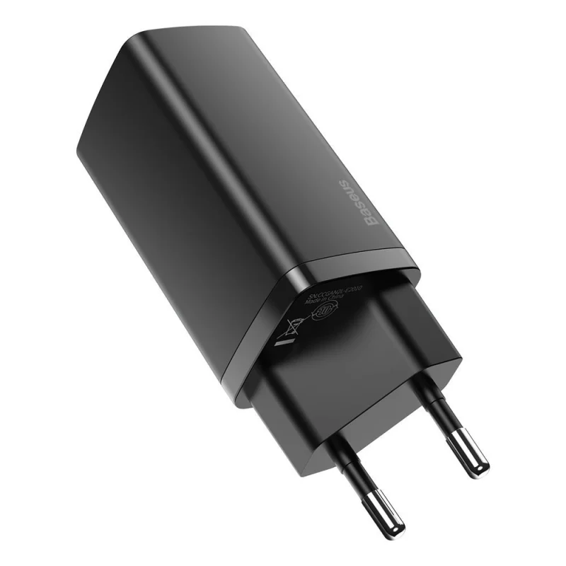 Baseus GaN2 Lite szybka ładowarka sieciowa 65W USB / USB Typ C Quick Charge 3.0 Power Delivery (azotek galu) czarny (CCGAN2L-B01) - obrazek 3