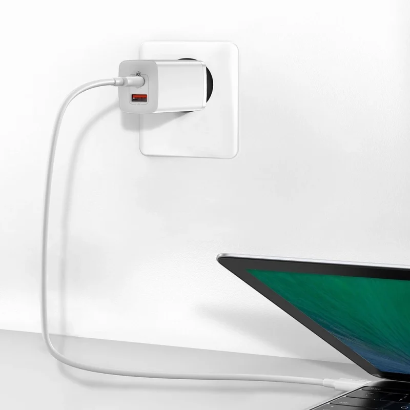 Baseus GaN2 Lite szybka ładowarka sieciowa 65W USB / USB Typ C Quick Charge 3.0 Power Delivery (azotek galu) biały (CCGAN2L-B02) - obrazek 11