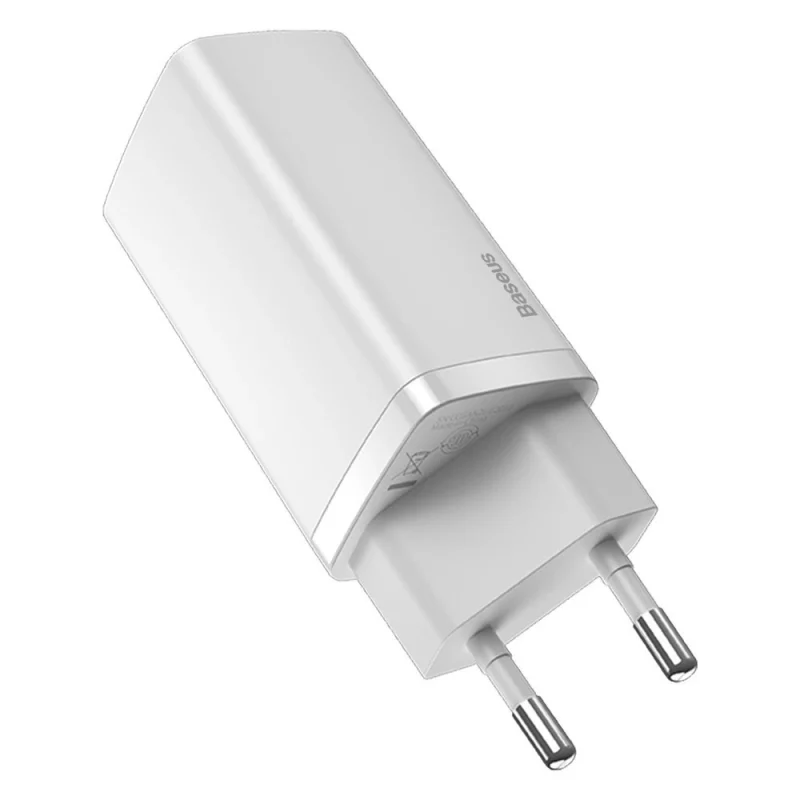 Baseus GaN2 Lite szybka ładowarka sieciowa 65W USB / USB Typ C Quick Charge 3.0 Power Delivery (azotek galu) biały (CCGAN2L-B02) - obrazek 3