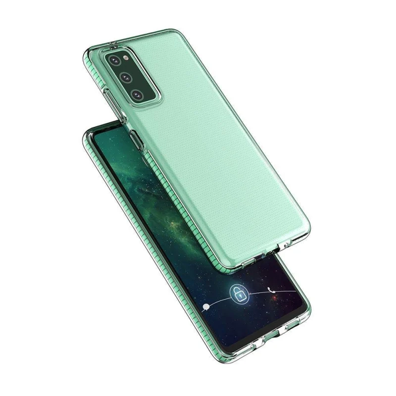 Spring Case pokrowiec żelowe etui z kolorową ramką do Samsung Galaxy A72 4G jasnoróżowy - obrazek 3