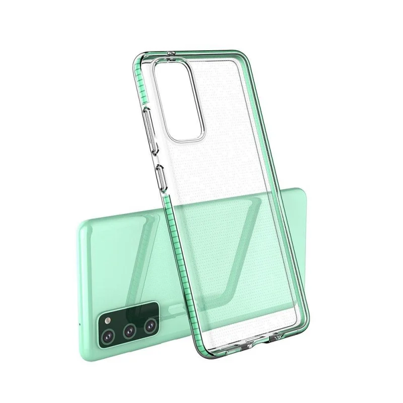 Spring Case pokrowiec żelowe etui z kolorową ramką do Samsung Galaxy A72 4G jasnoniebieski - obrazek 3