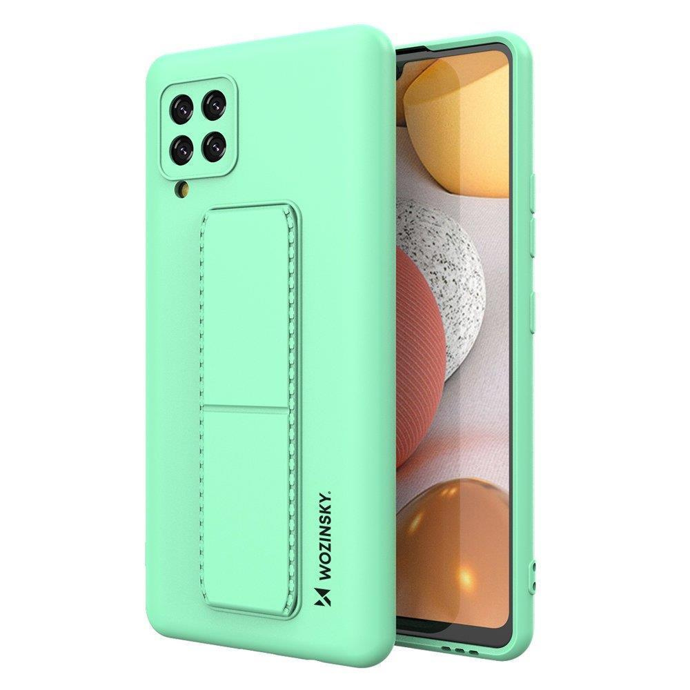 Silikonowe etui z podstawką Wozinsky Kickstand Case - etui Samsung Galaxy A42 5G - miętowe