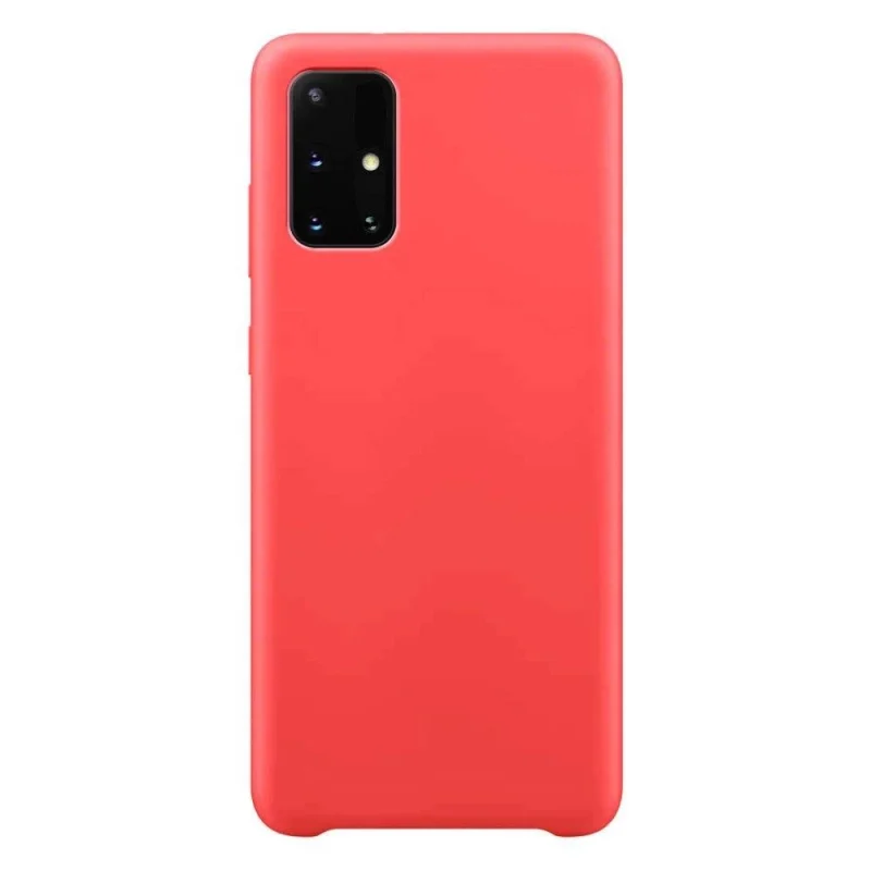 Silicone Case elastyczne silikonowe etui pokrowiec Samsung Galaxy A72 4G czerwony