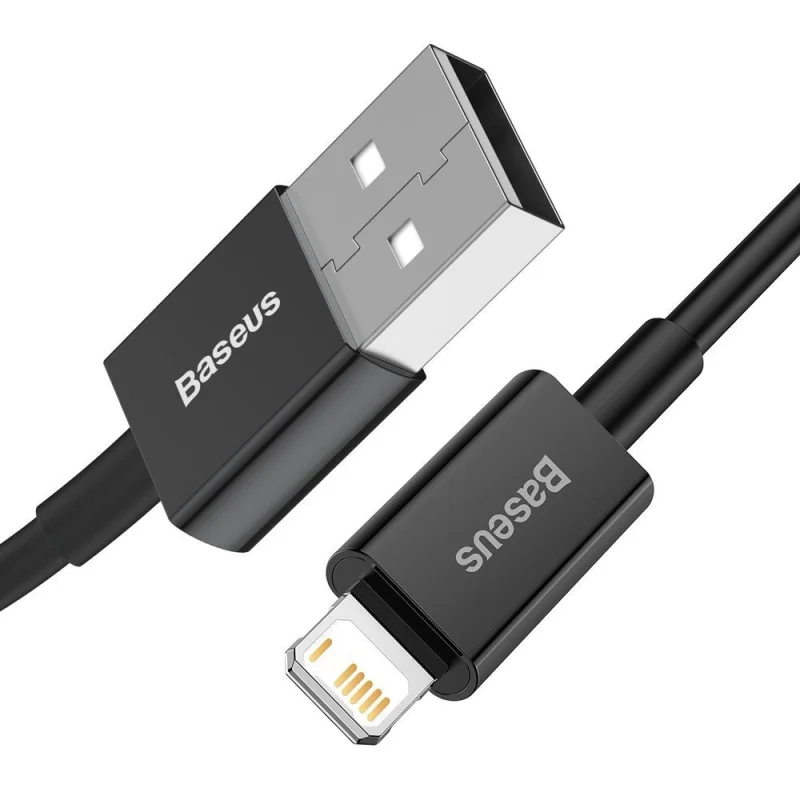 Baseus Superior kabel USB - Lightning 2,4 A 1 m czarny (CALYS-A01) - obrazek 2