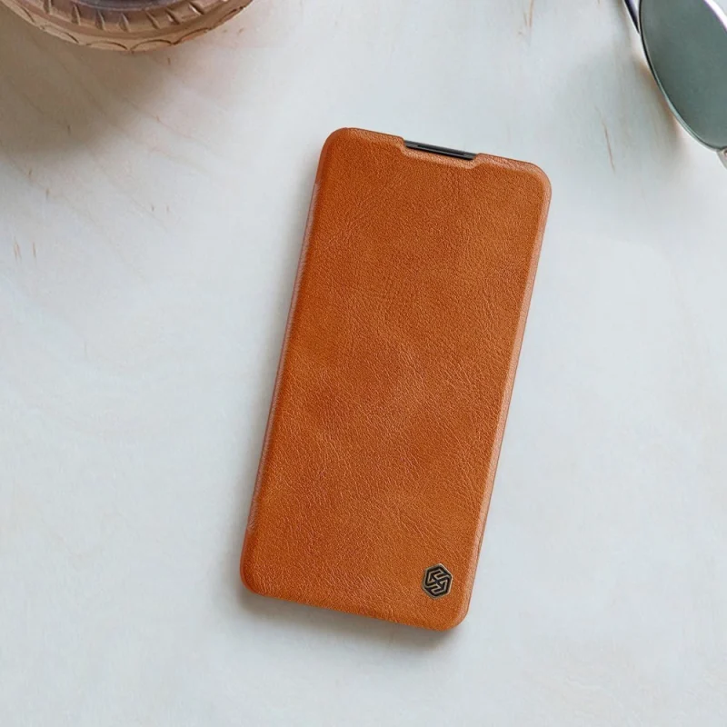 Nillkin Qin skórzana kabura etui Xiaomi Redmi Note 9T 5G brązowy - obrazek 11