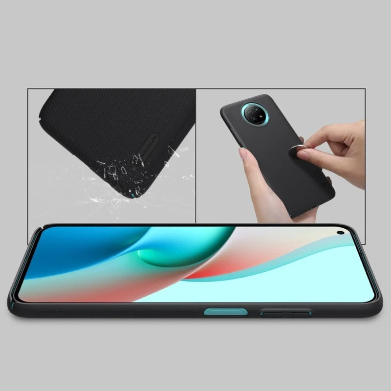 Nillkin Super Frosted Shield wzmocnione etui pokrowiec Xiaomi Redmi Note 9T 5G czarny - obrazek 11