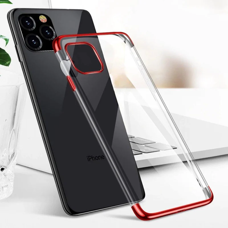 Clear Color case żelowy pokrowiec etui z metaliczną ramką Xiaomi Mi 11 czarny - obrazek 7